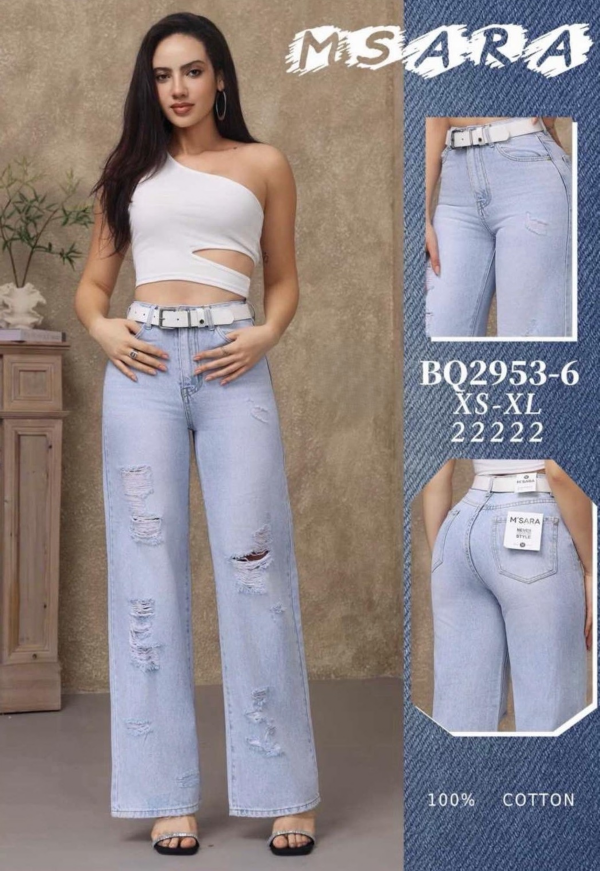 Spodnie damskie jeans Roz XS-XL, 1 Kolor .Paczka 10 szt